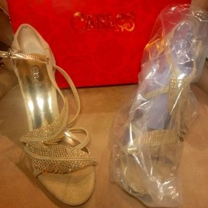 High heel rhinestone shoes